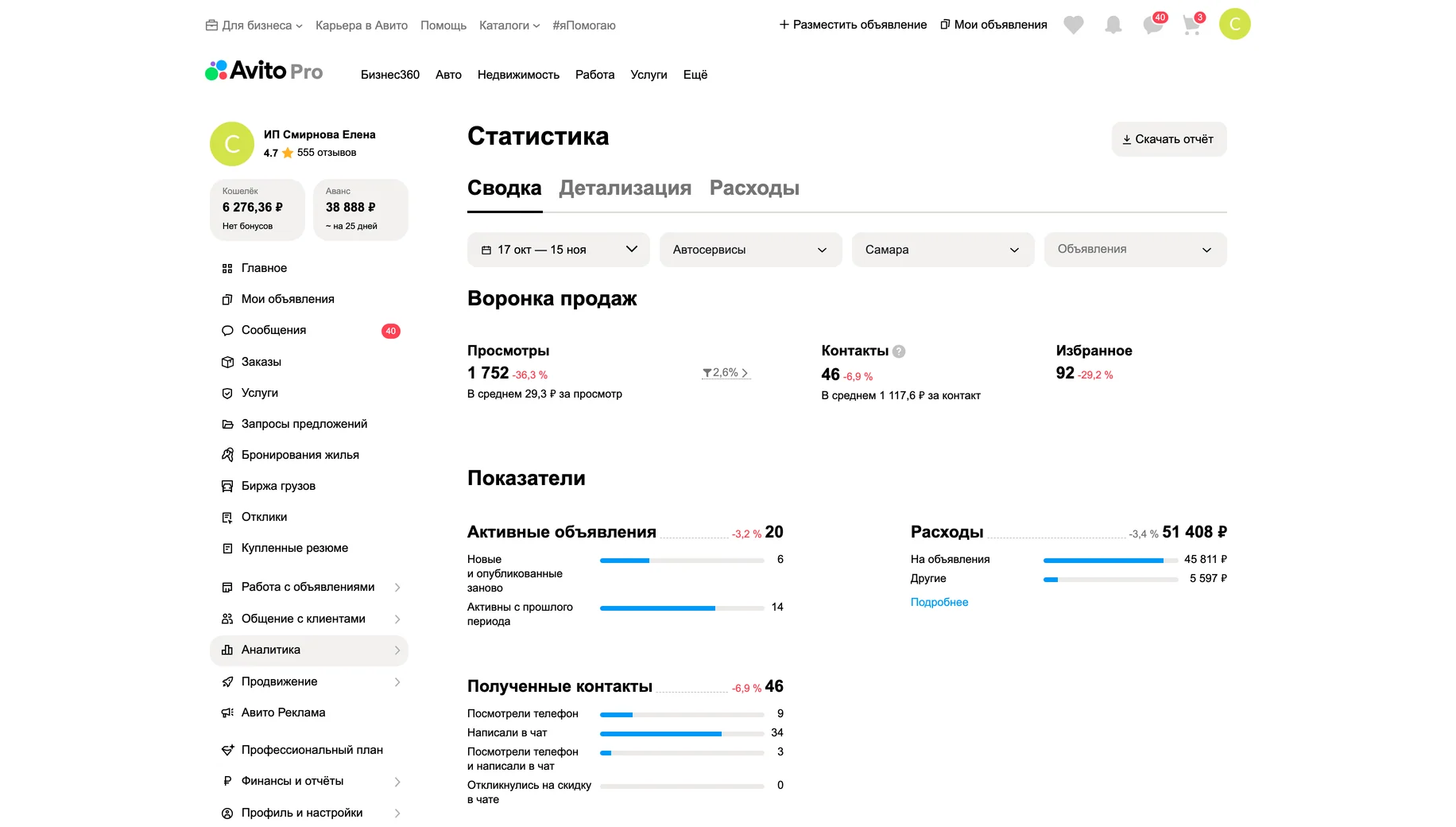 Статистика до работ