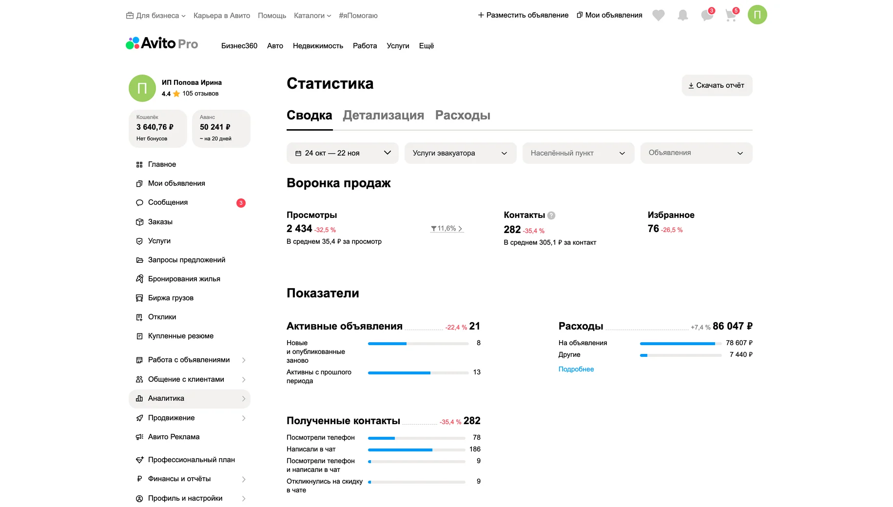 Статистика до работ