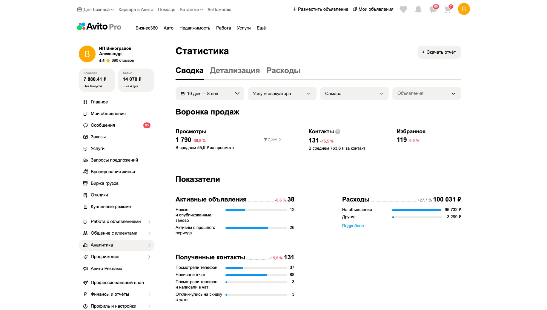 Статистика до работ