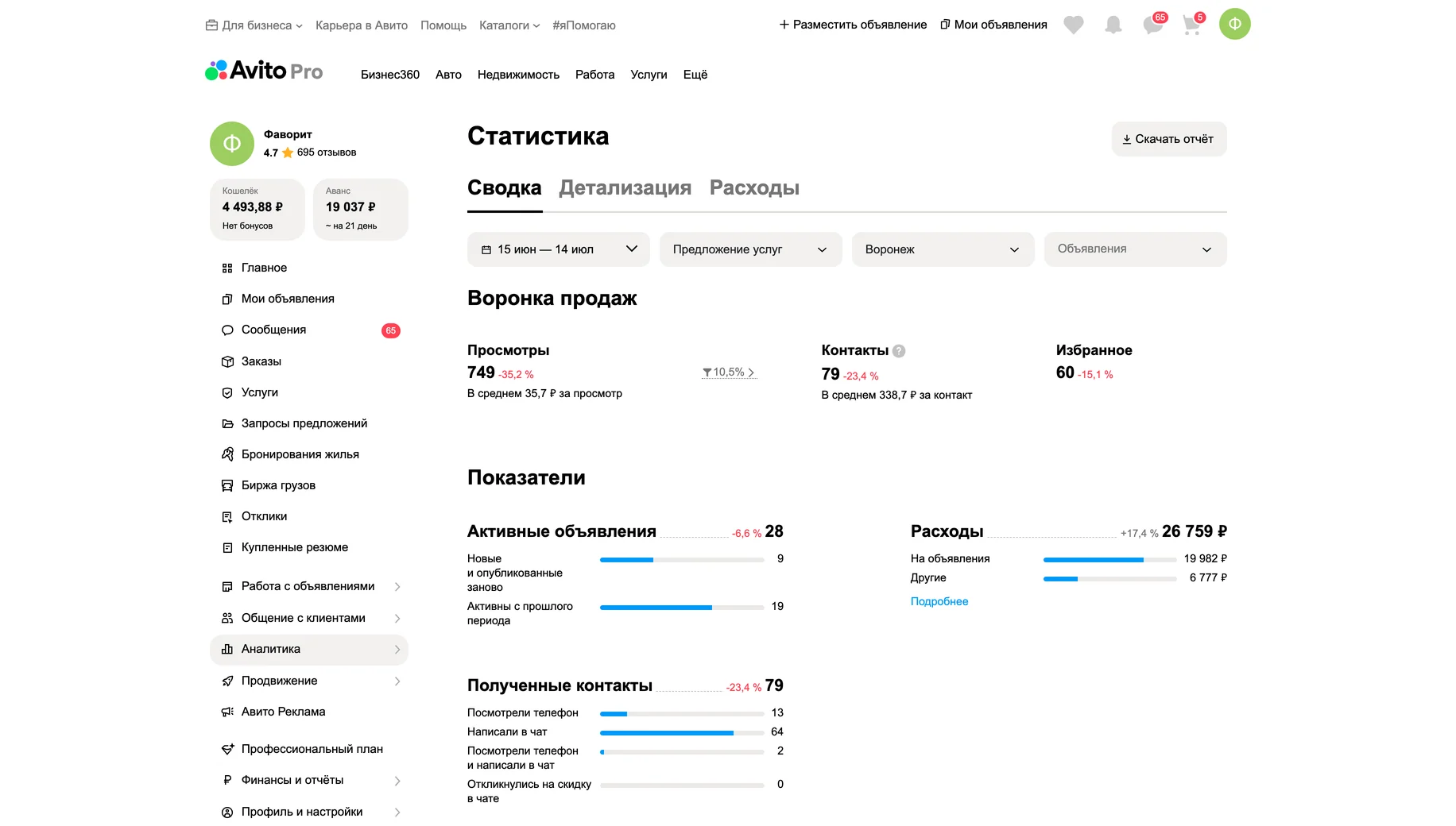 Статистика до работ