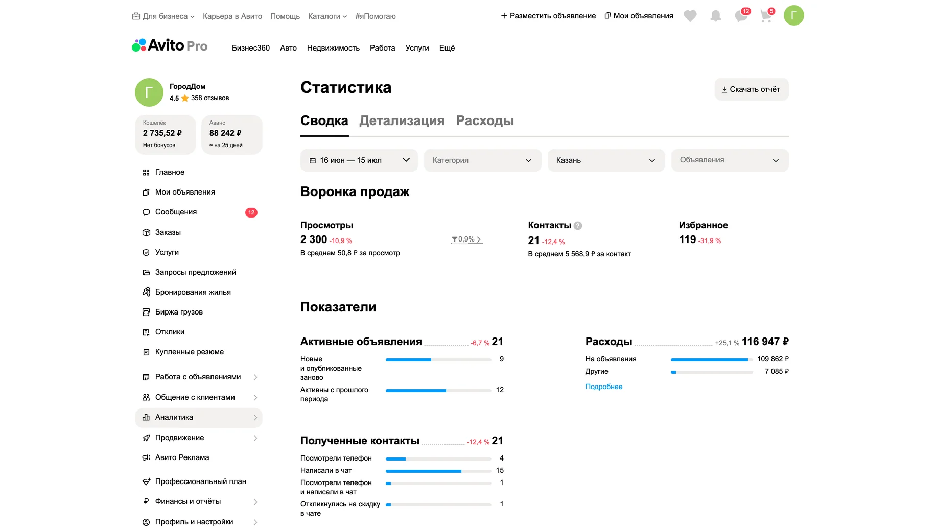 Статистика до работ