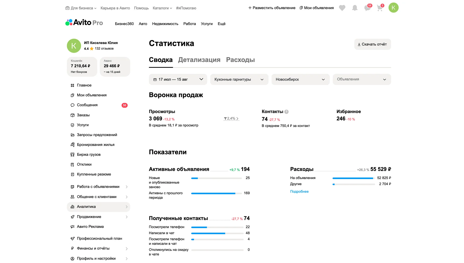 Статистика до работ