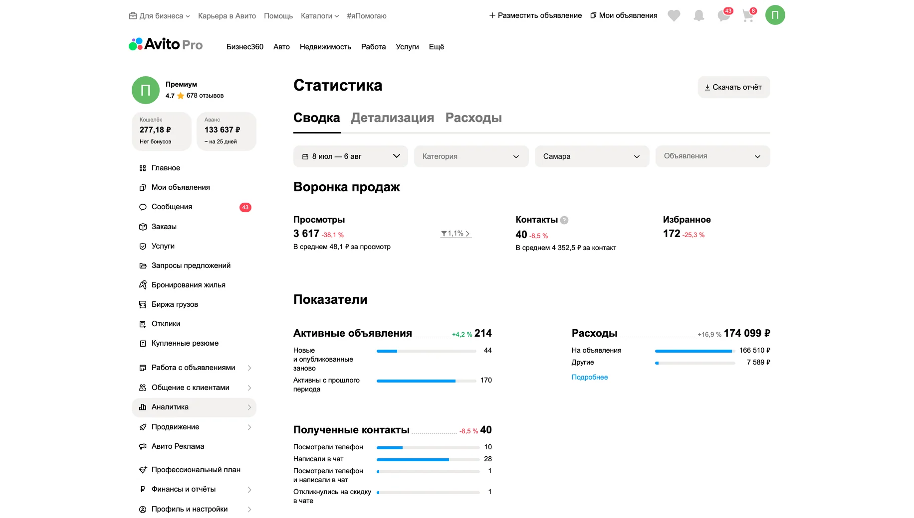 Статистика до работ
