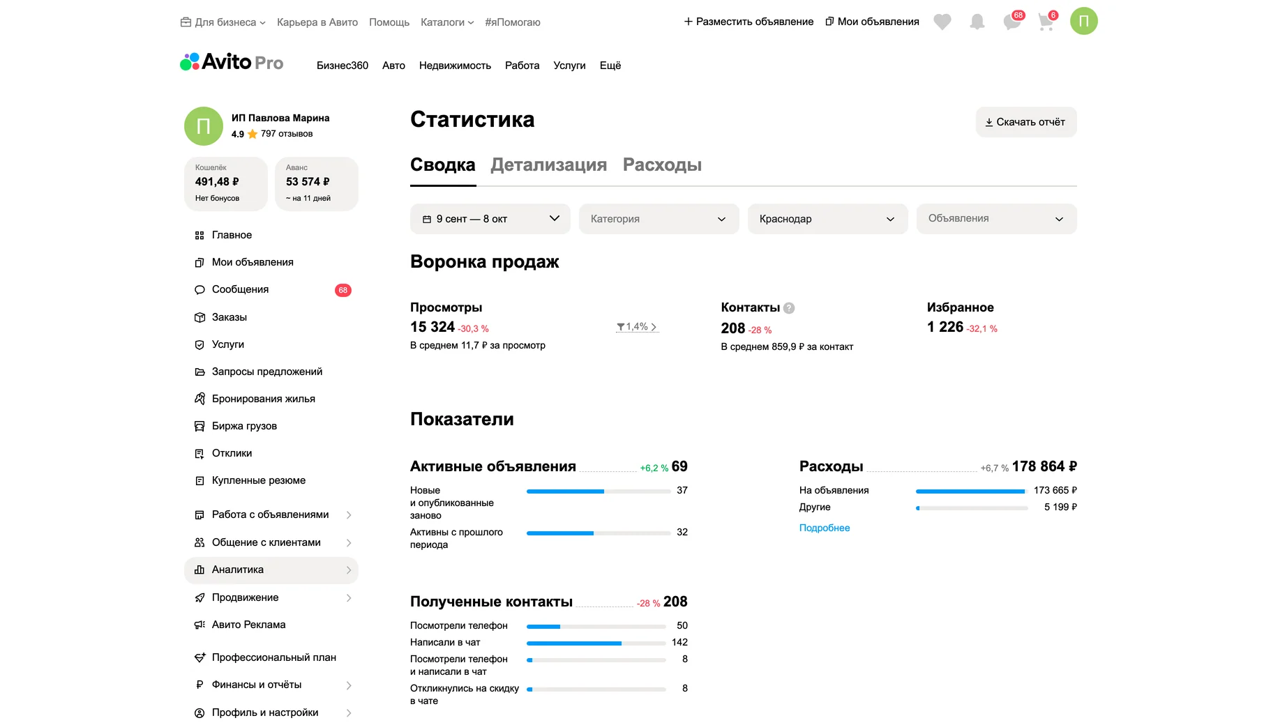 Статистика до работ