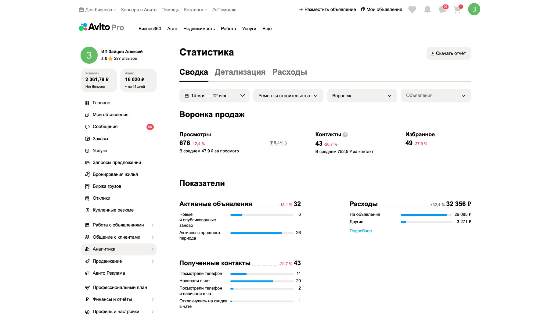 Статистика до работ