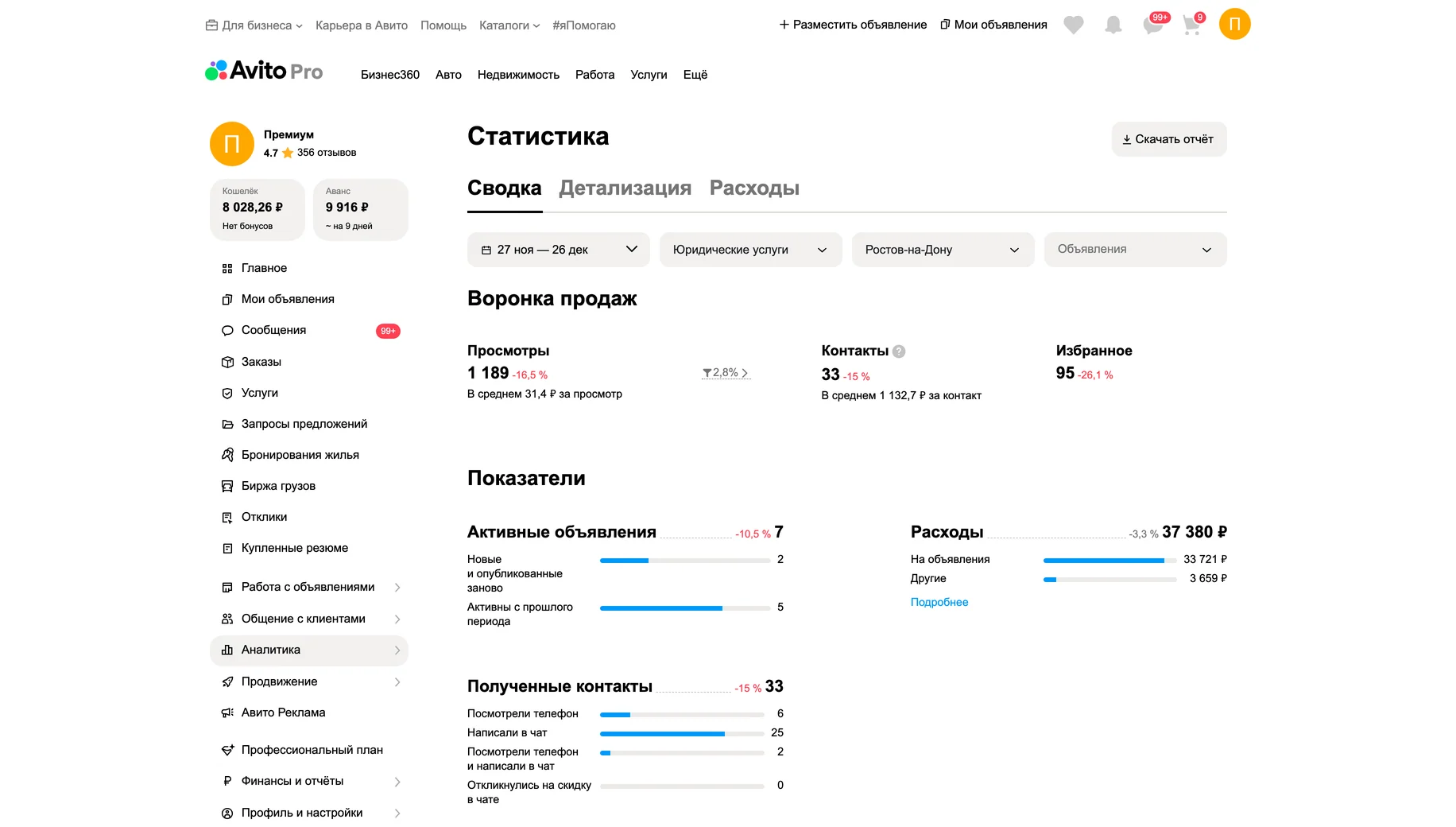 Статистика до работ